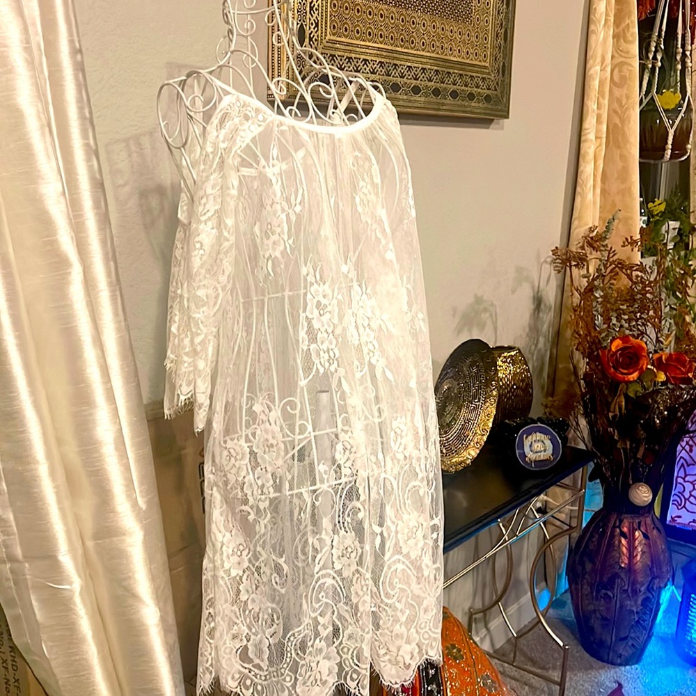 White transparent dress